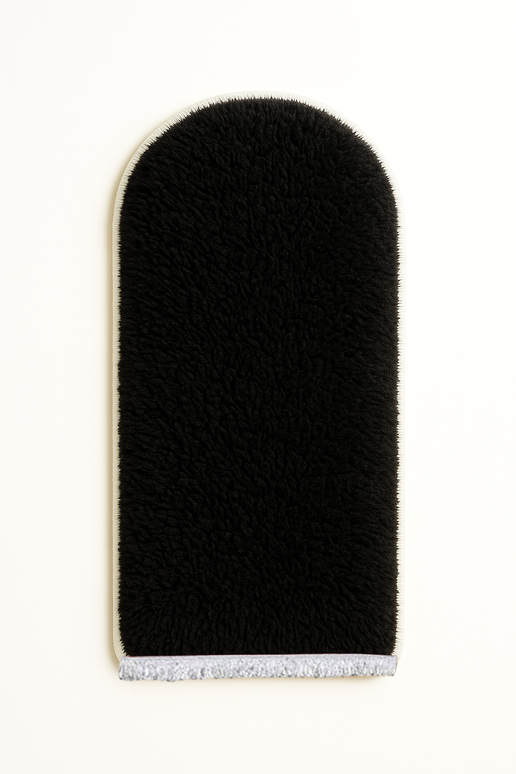 Düz Renk 3 CM Süngerli Peluş Seccade | Siyah Ortopedik 3cm Süngerli