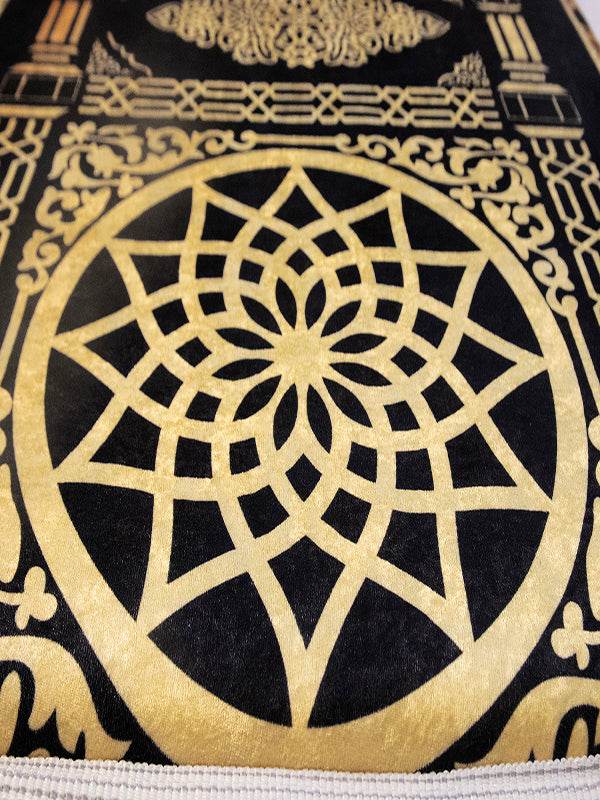 Gold Kabeli Kadife Ortopedik Seccade - İsme Özel 3 CM Süngerli - Carpetella