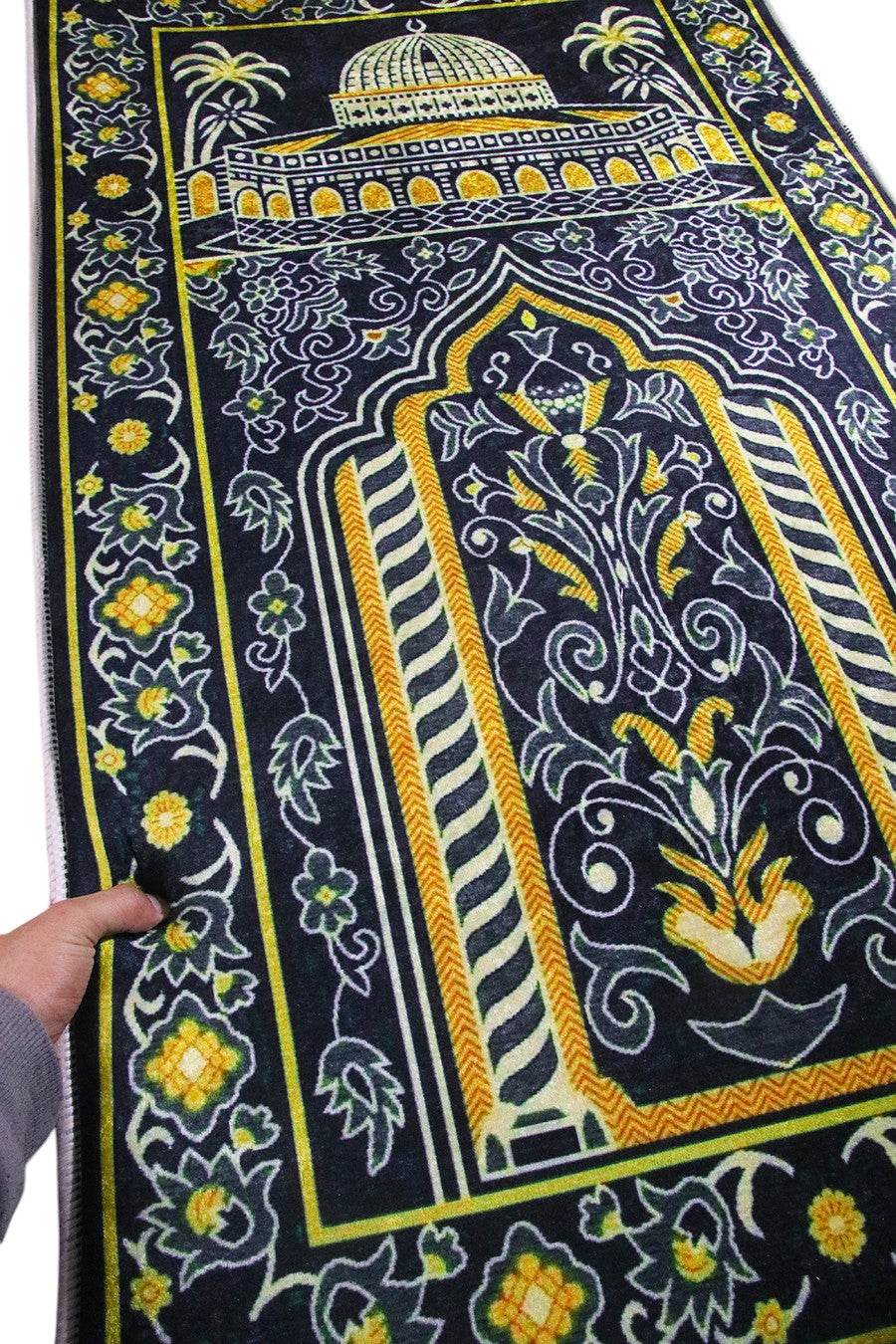 3 CM Süngerli Ortopedik Seccade - Hurma Ağaçlı Medine Temalı Seccade - Carpetella