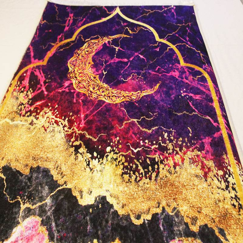 Mor Gold İsme Özel 3 CM Süngerli Ortopedik Seccade - Carpetella