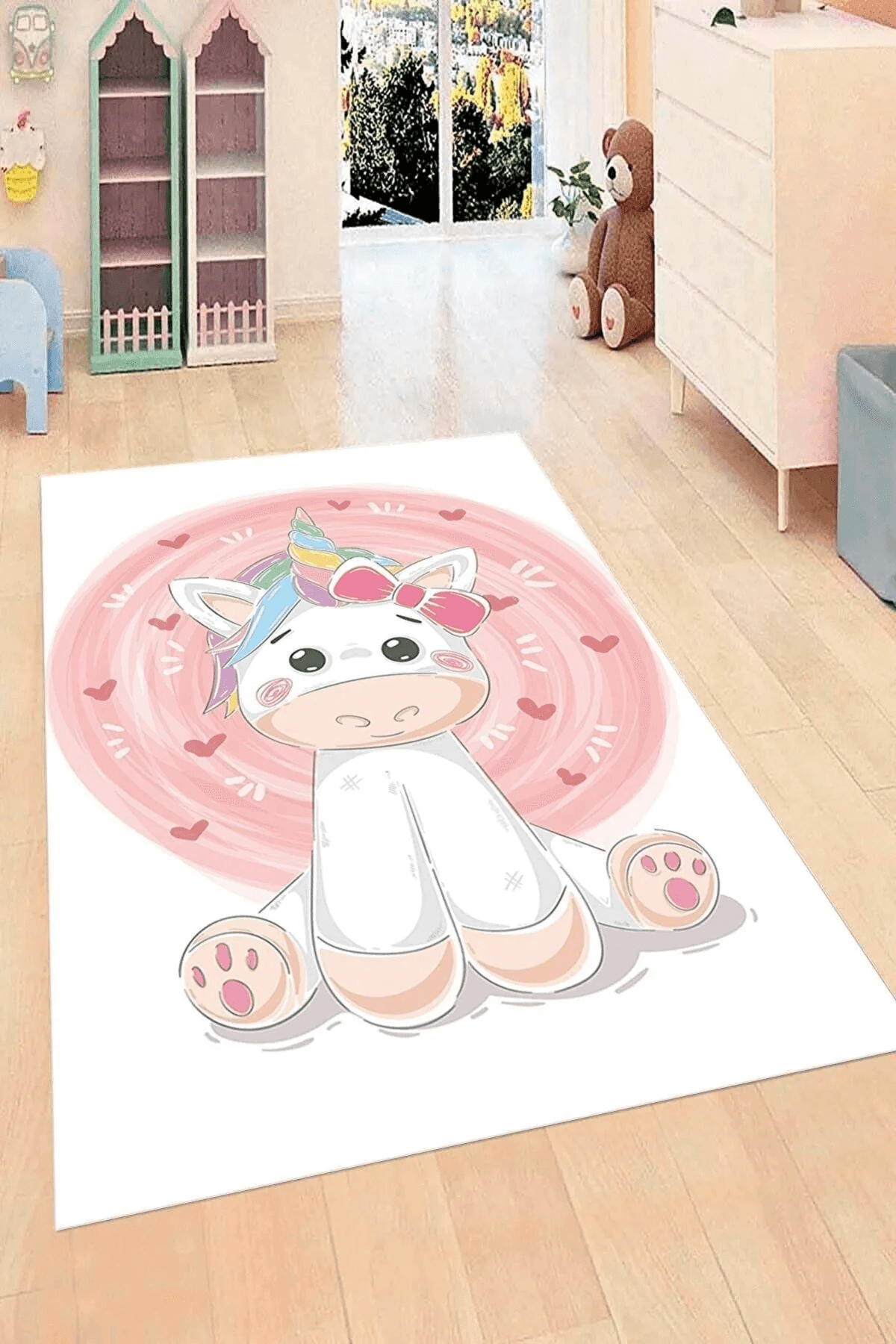 Çocuk Halısı Çocuk Odası İçin Renkli Pamuk Halı - Carpetella