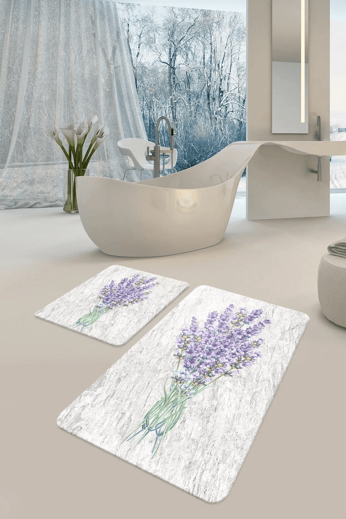 Banyo paspası seti 50x60- 60x90 - Carpetella