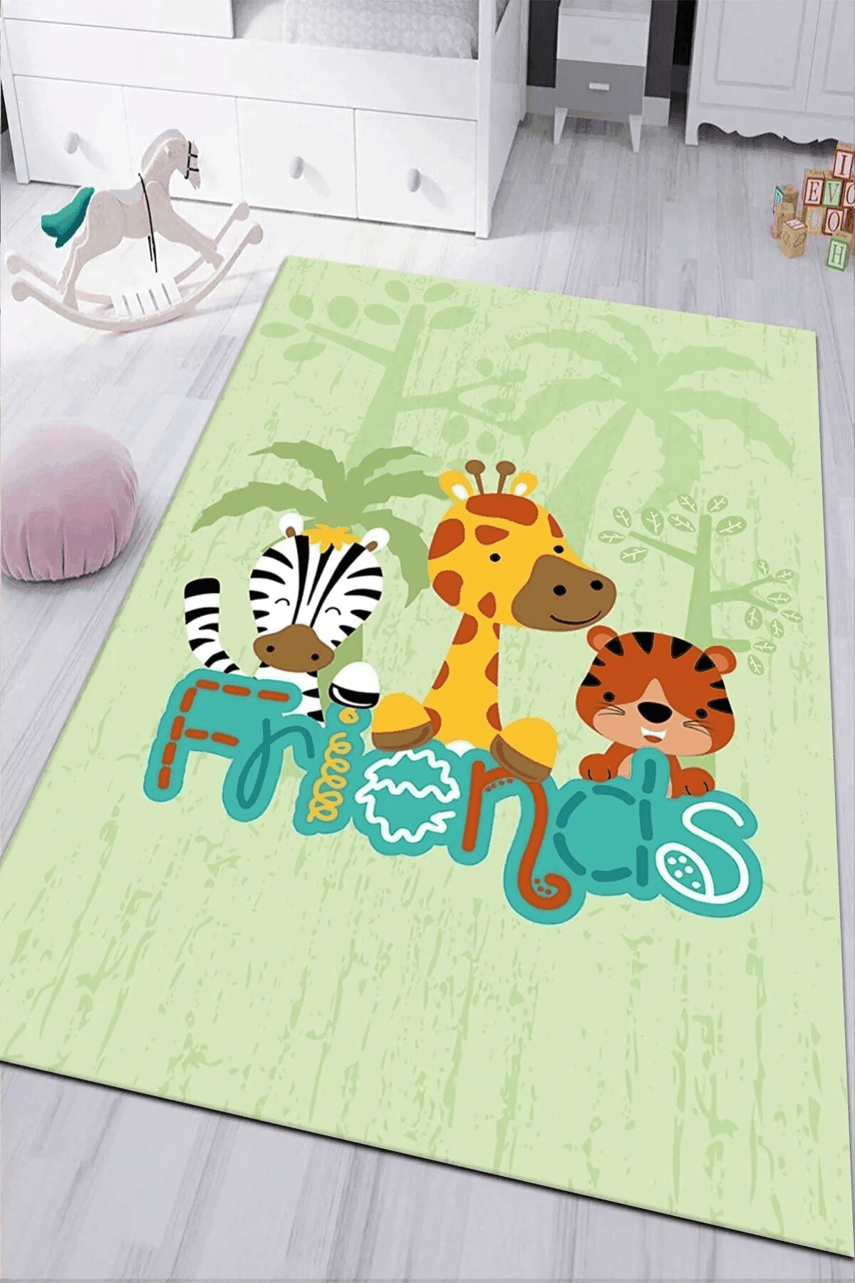 Çocuk Halısı Çocuk Odası İçin Renkli Pamuk Halı - Carpetella