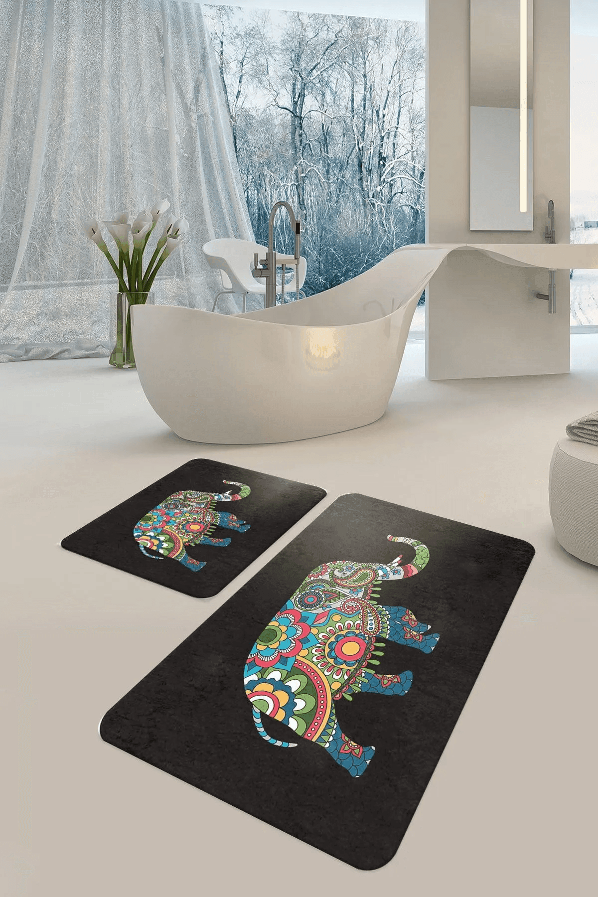 Banyo paspası seti 50x60- 60x90 - Carpetella