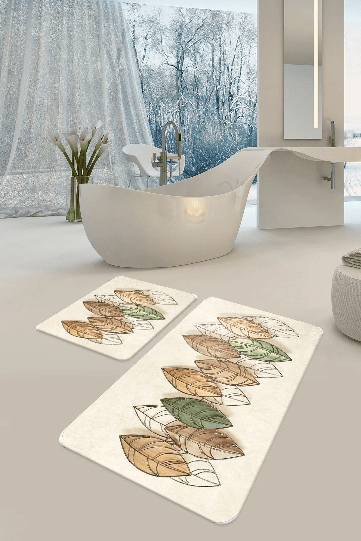 Banyo paspası seti 50x60- 60x90 - Carpetella