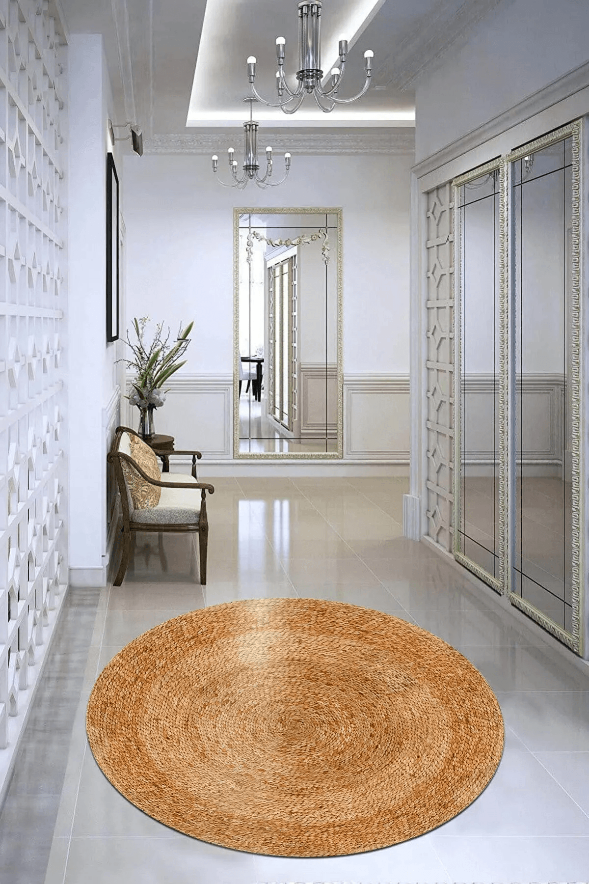 Dijital Baskılı Yuvarlak Halı - Carpetella