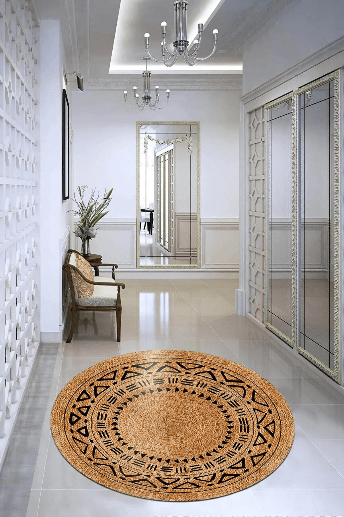 Dijital Baskılı Yuvarlak Halı - Carpetella