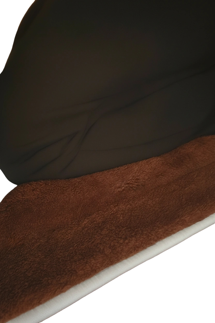 7 CM Ortopedik Ortası Süngerli Diz Ağrıtmaz Kahverengi Peluş Seccade Namazlık