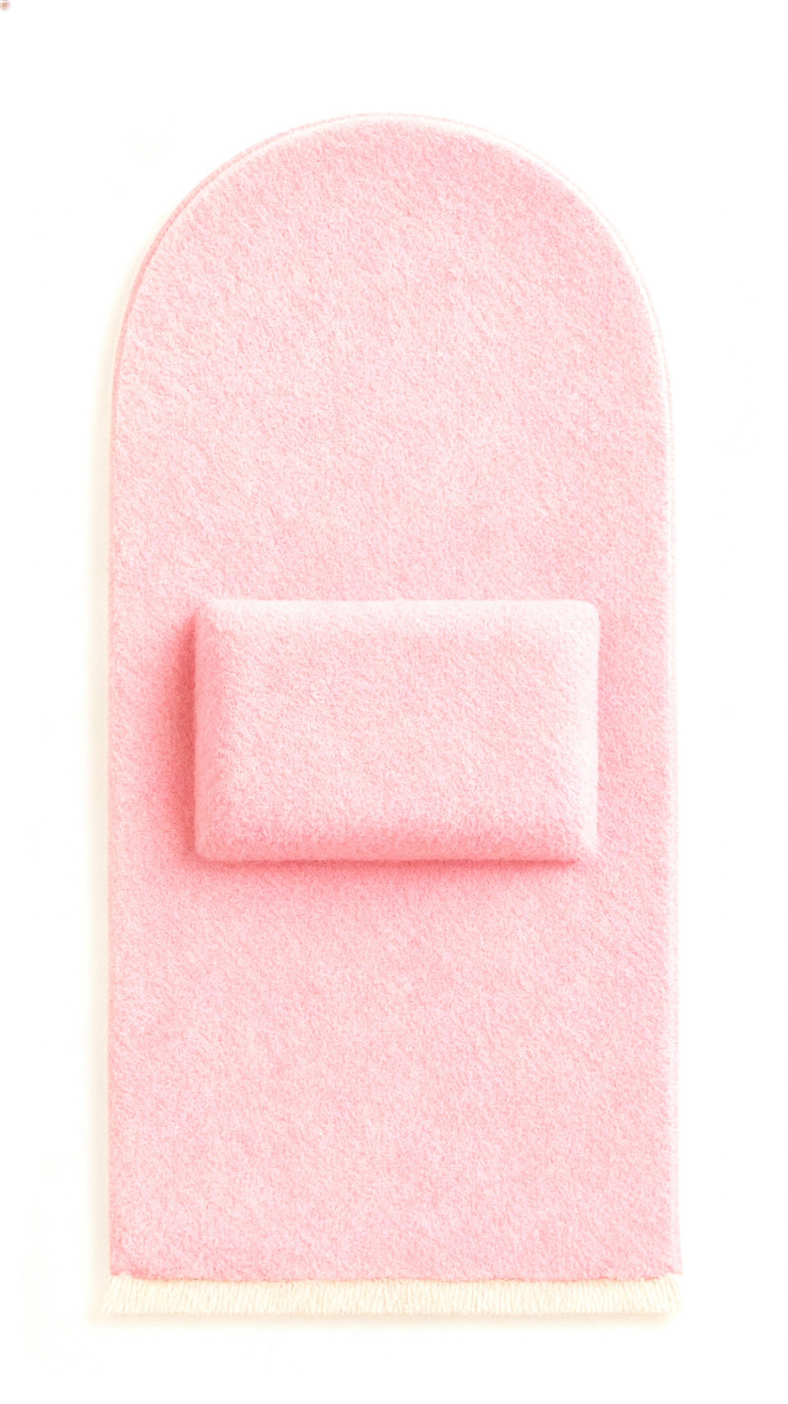 7 CM Ortopedik Ortası Süngerli Diz Ağrıtmaz Pembe Peluş Seccade Namazlık