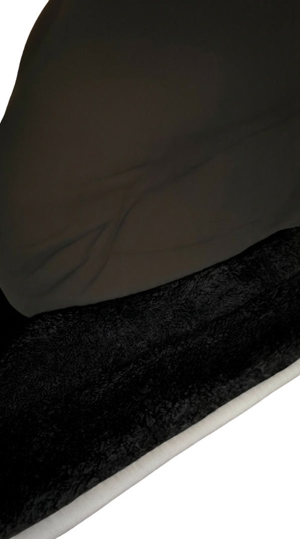 7 CM Ortopedik Ortası Süngerli Diz Ağrıtmaz Siyah Peluş Seccade Namazlık