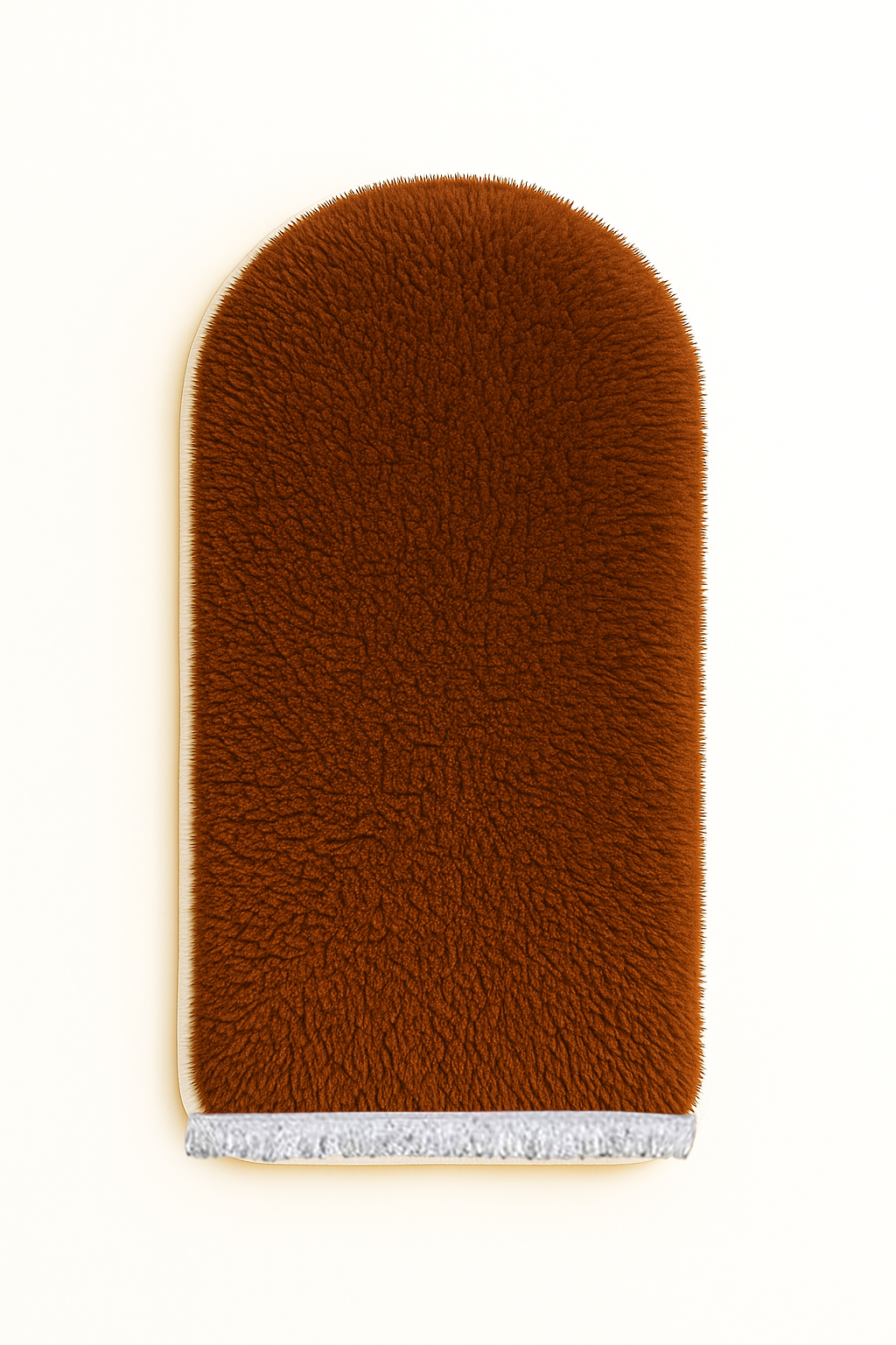 Düz Renk 3 CM Süngerli Peluş Seccade | Kahverengi Ortopedik 3cm Süngerli