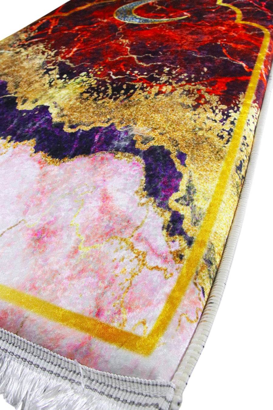 Kırmızı Hilal İsme Özel 3 CM Süngerli Ortopedik Seccade - Carpetella