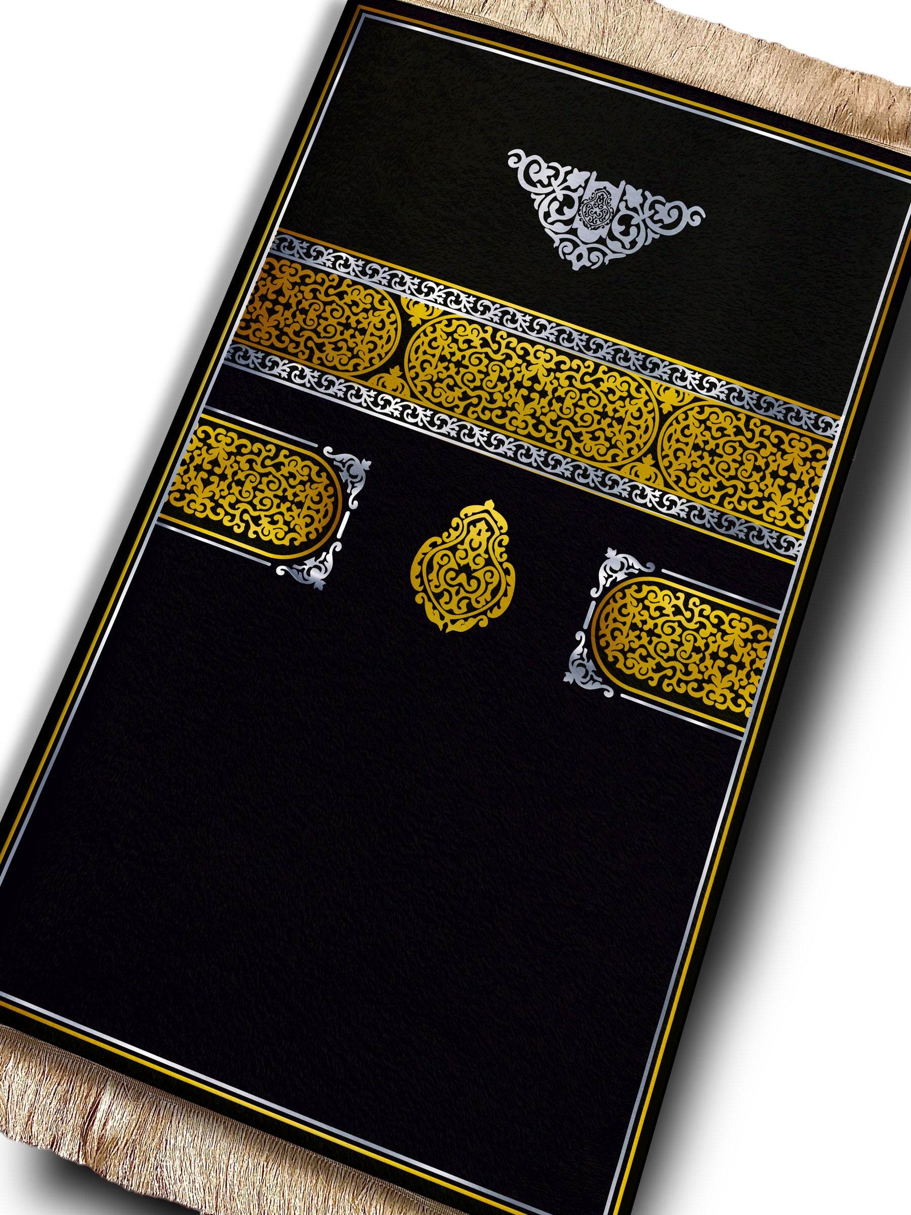 Kabe Siyah Keten Kadife Seccade - 70x120cm - Carpetella