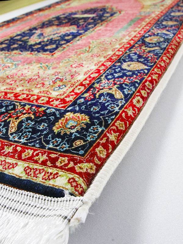 3 CM Süngerli Ortopedik Seccade - Pembe Kadife Çeyizlik Kalın Süngerli - Carpetella