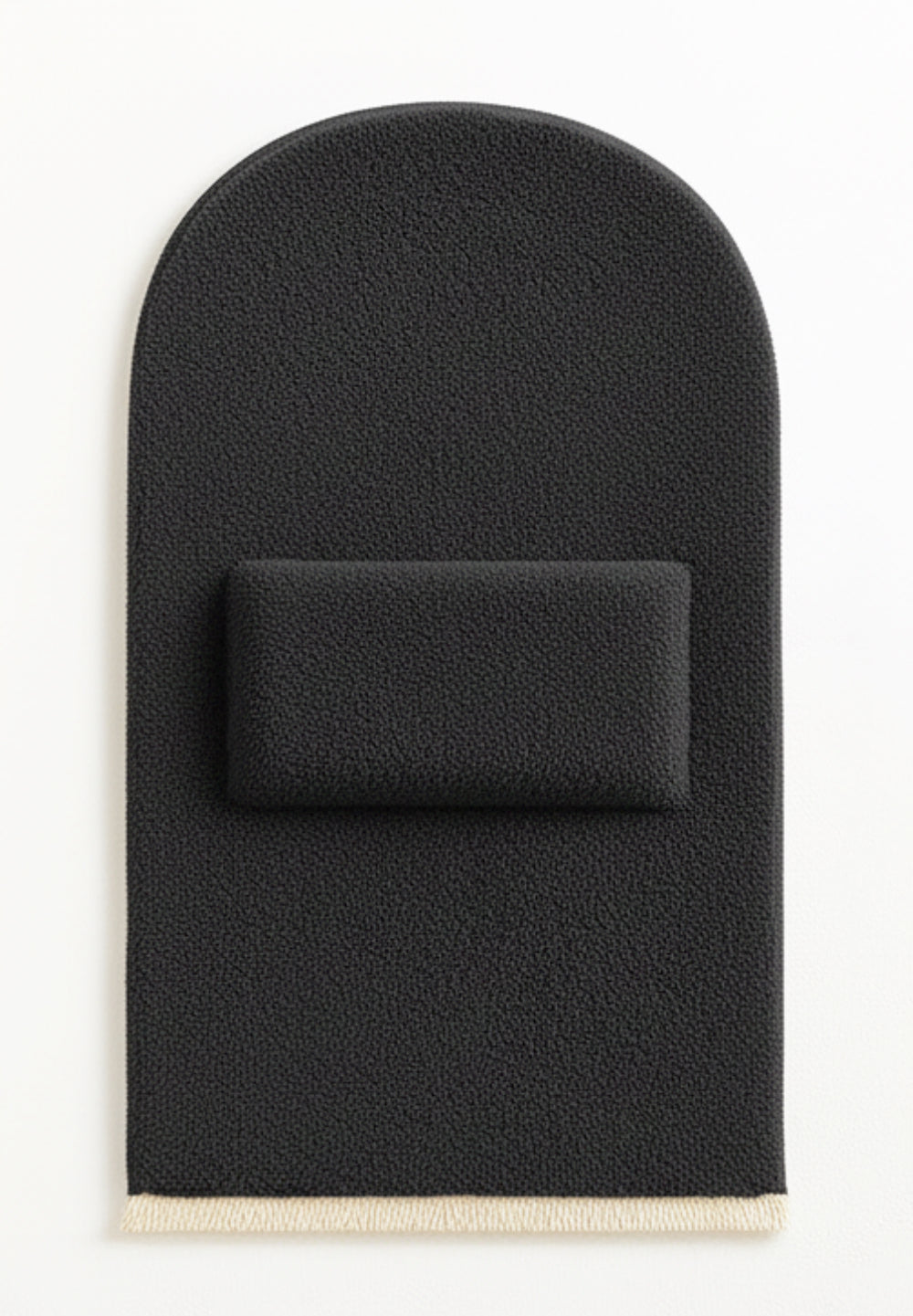 7 CM Ortopedik Ortası Süngerli Diz Ağrıtmaz Siyah Peluş Seccade Namazlık