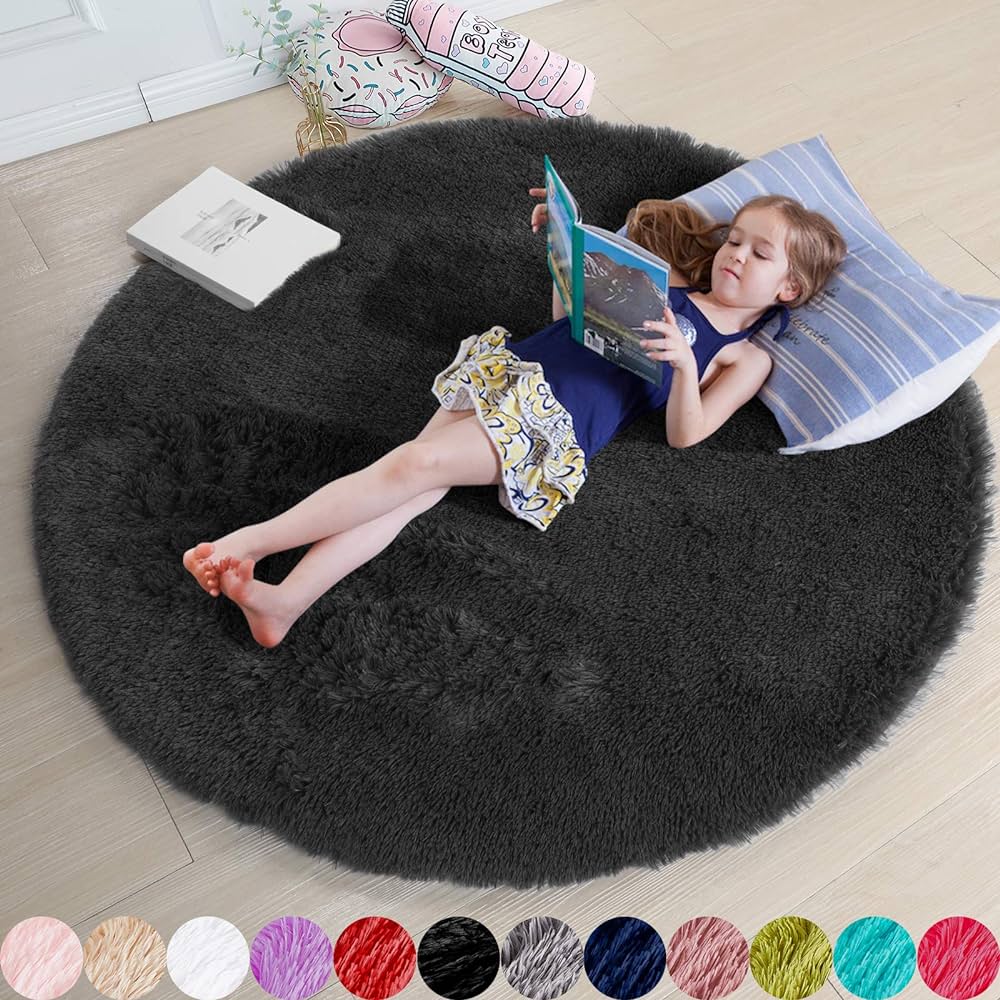 Plush Foam Shaggy Fur Area Rug Carpet Soft