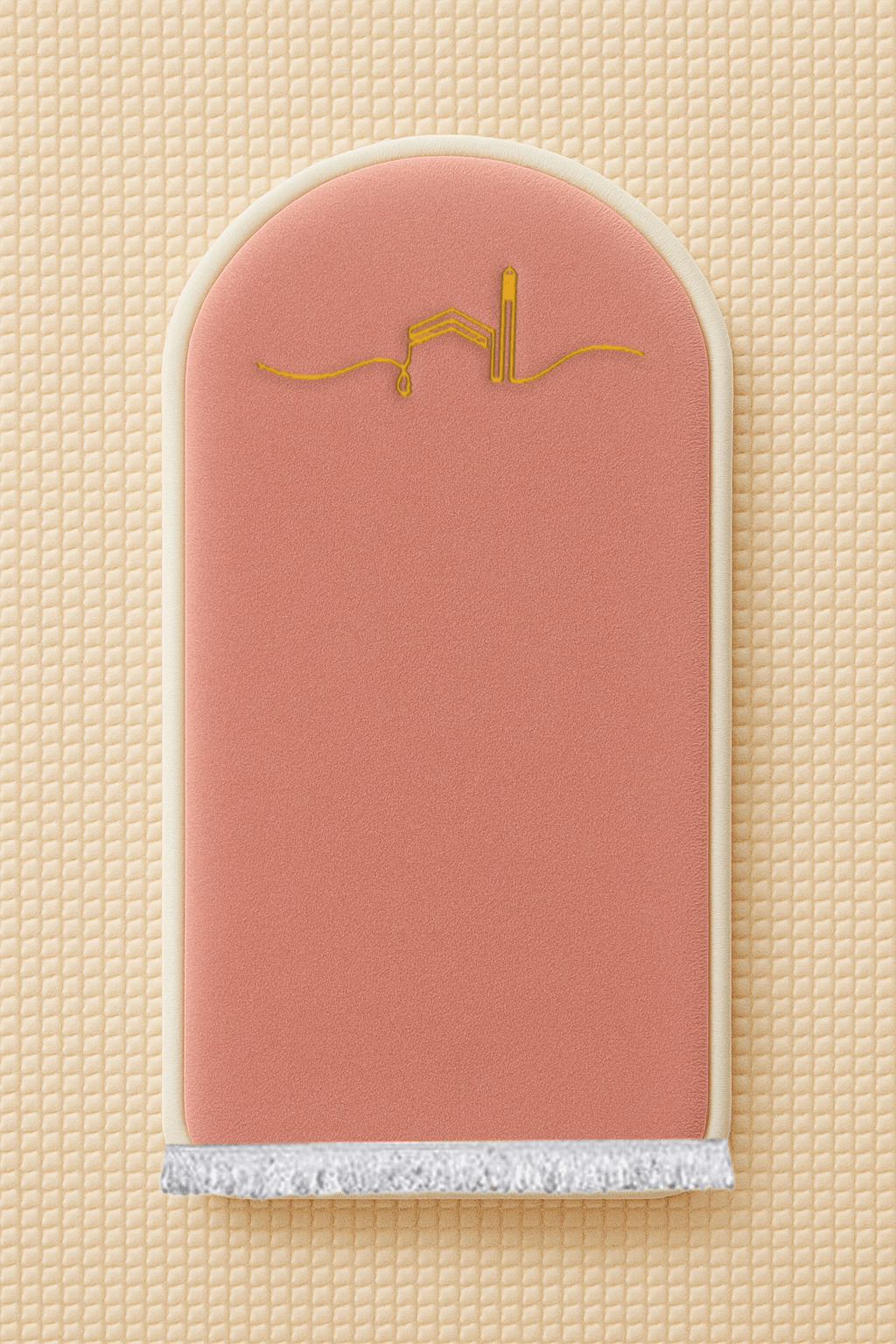 İsme Özel 3 CM Süngerli Kadife Ortopedik Seccade Minimal Pembe - Carpetella