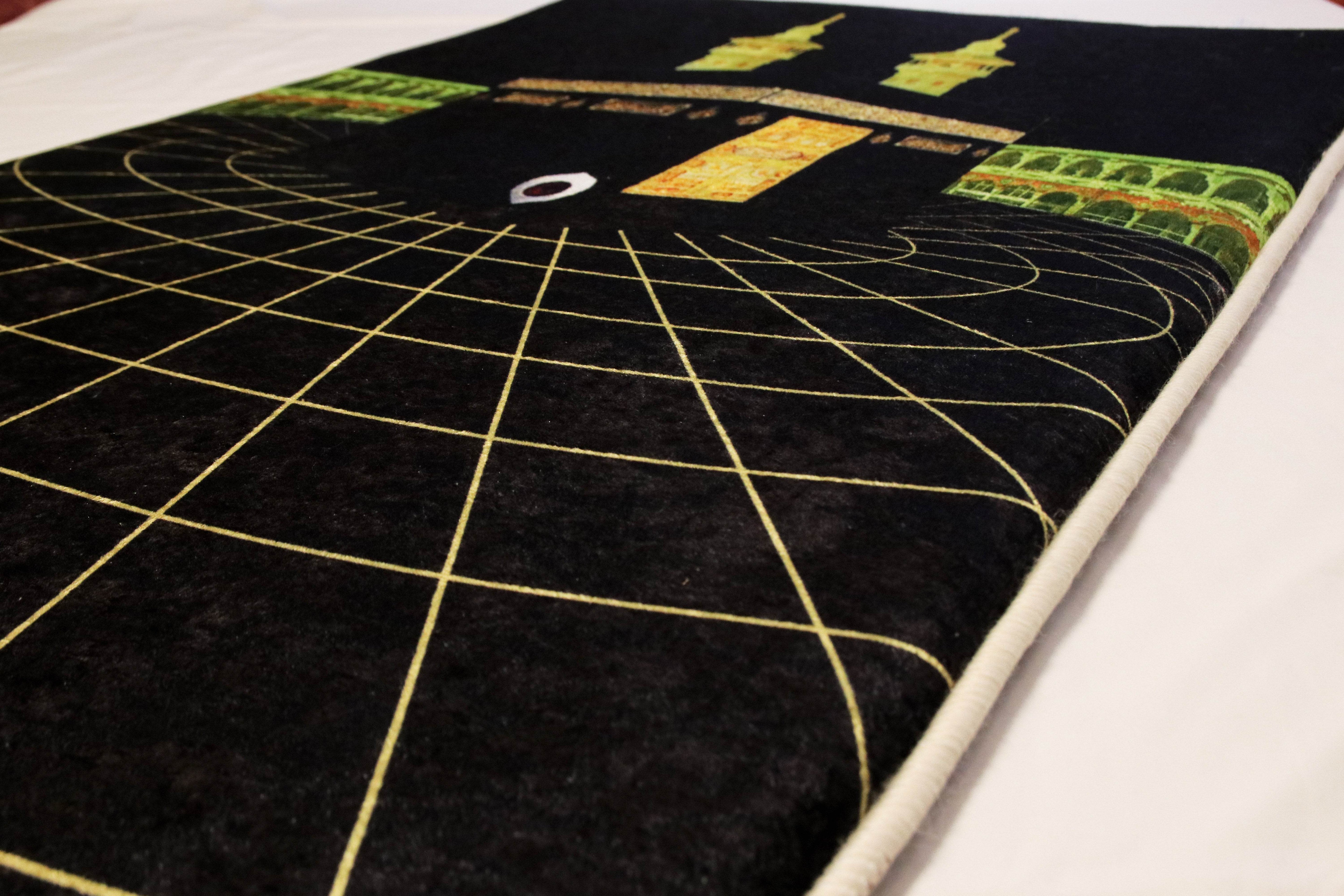 Kabe Gold Siyah İsme Özel 3 CM Süngerli Ortopedik Seccade - Carpetella