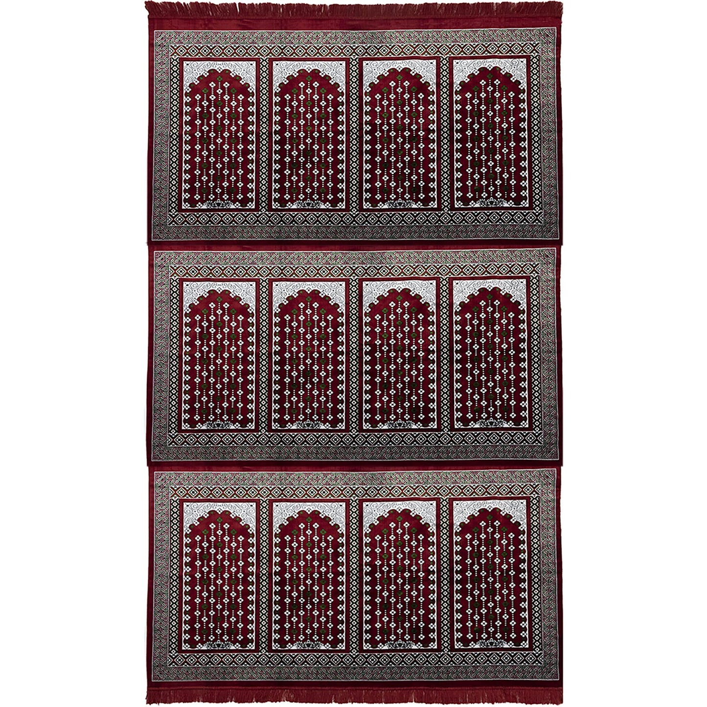 Prayer Rug - Multi-Person Janamaz Sajada for Family or Mosque - Large Gathering & Group Praying Carpet