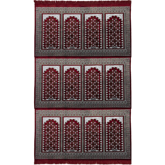 Prayer Rug - Multi-Person Janamaz Sajada for Family or Mosque - Large Gathering & Group Praying Carpet