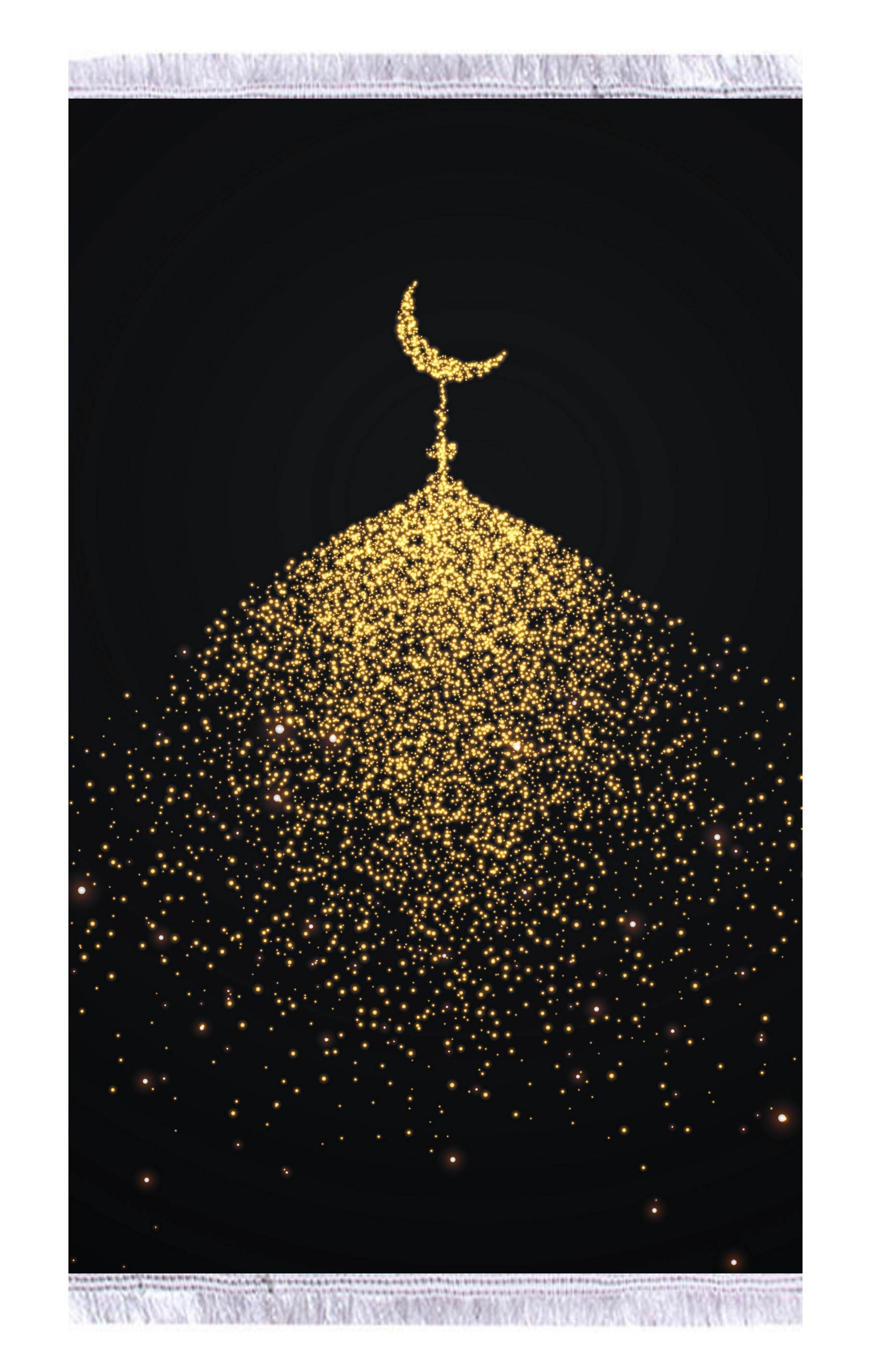 Hilal Keten Astarlı Kadife Seccade - 70x120cm - Carpetella