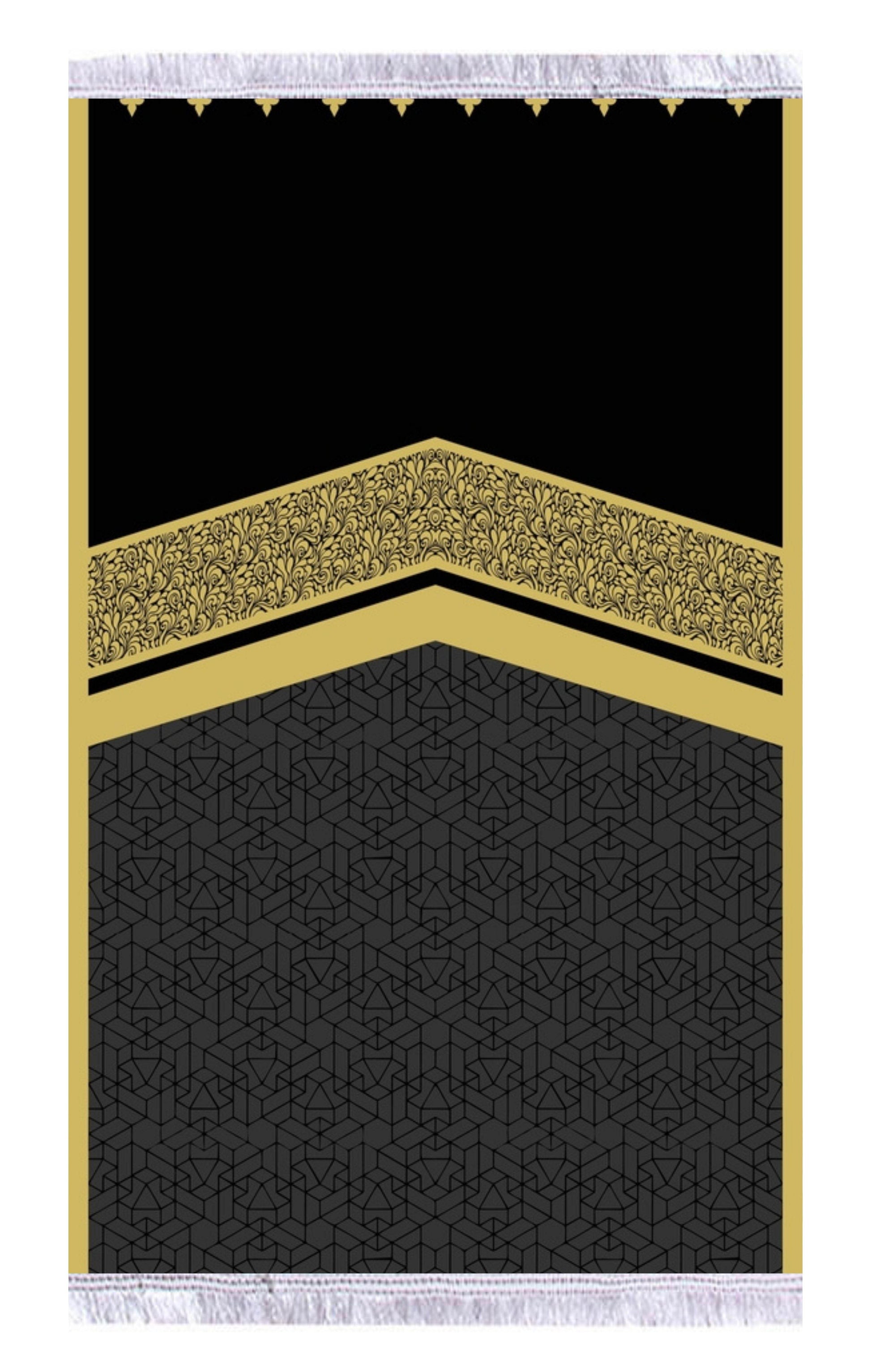 Gold Kabe Keten Astarlı Kadife Seccade - 70x120cm - Carpetella