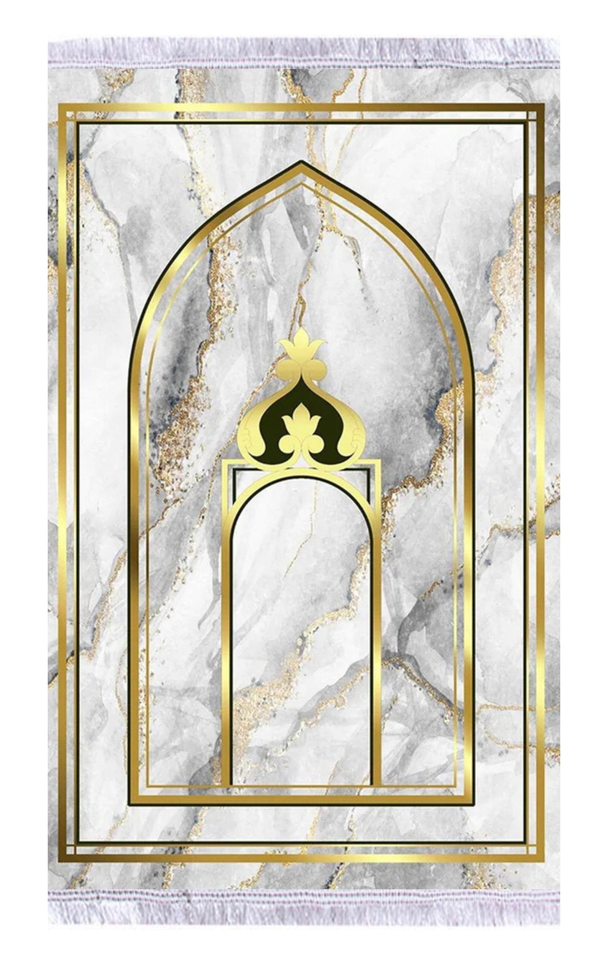 Gold Mermer Keten Kadife Seccade - 70x120cm - Carpetella