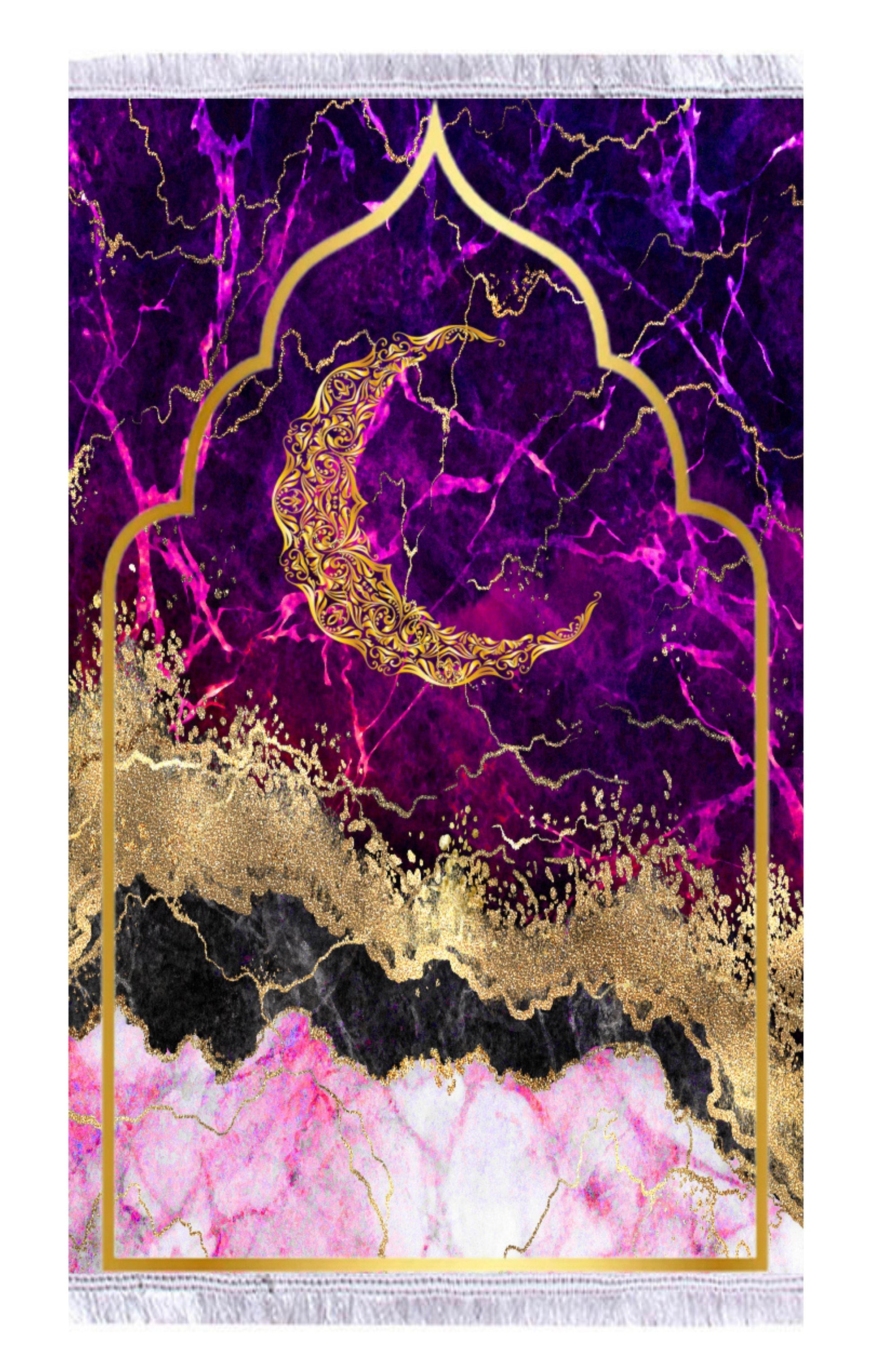 Mor Hilal Keten Kadife Seccade - 70x120cm - Carpetella