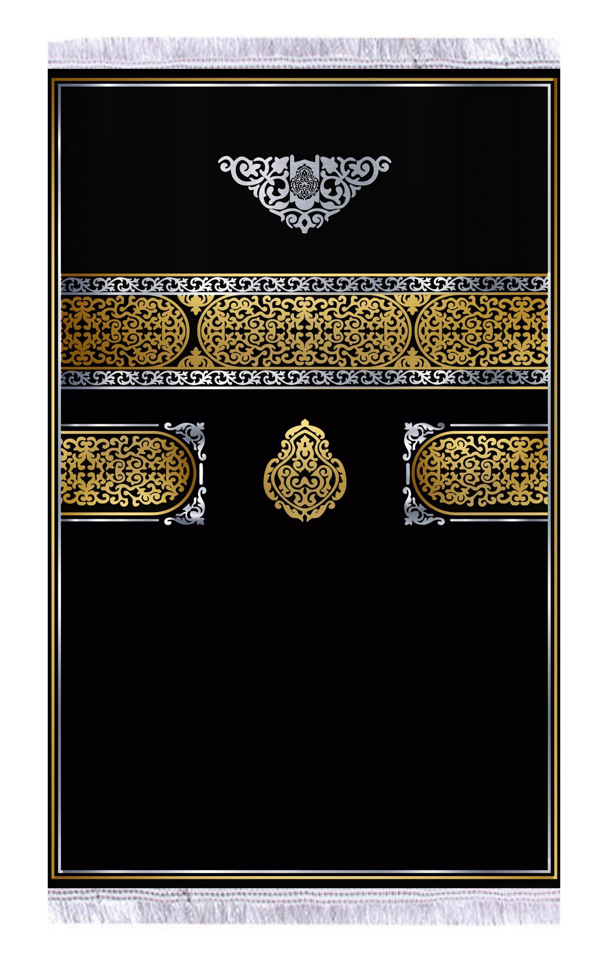 Kabe Siyah Keten Kadife Seccade - 70x120cm - Carpetella