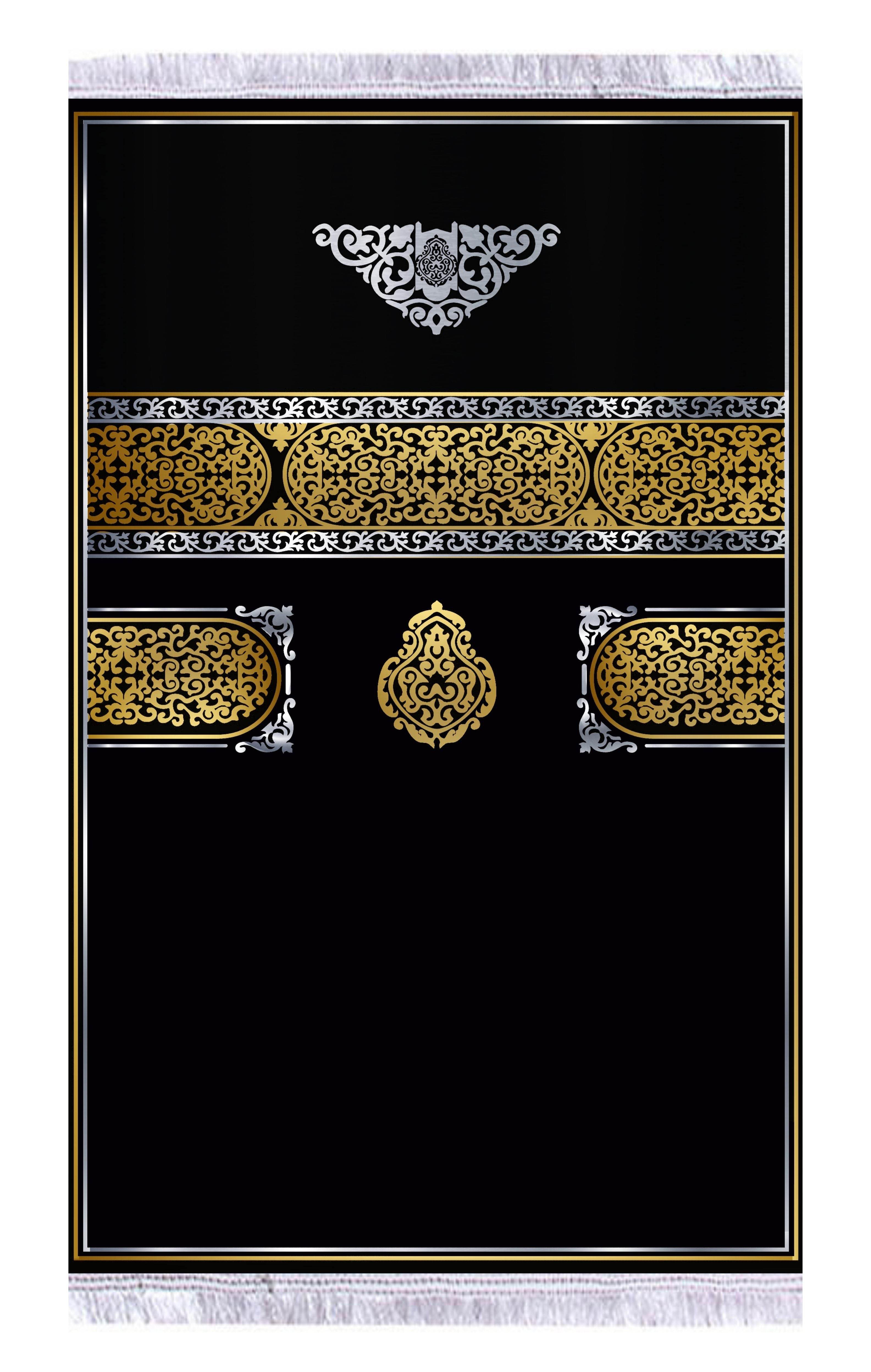 Kabe Siyah Keten Kadife Seccade - 70x120cm - Carpetella