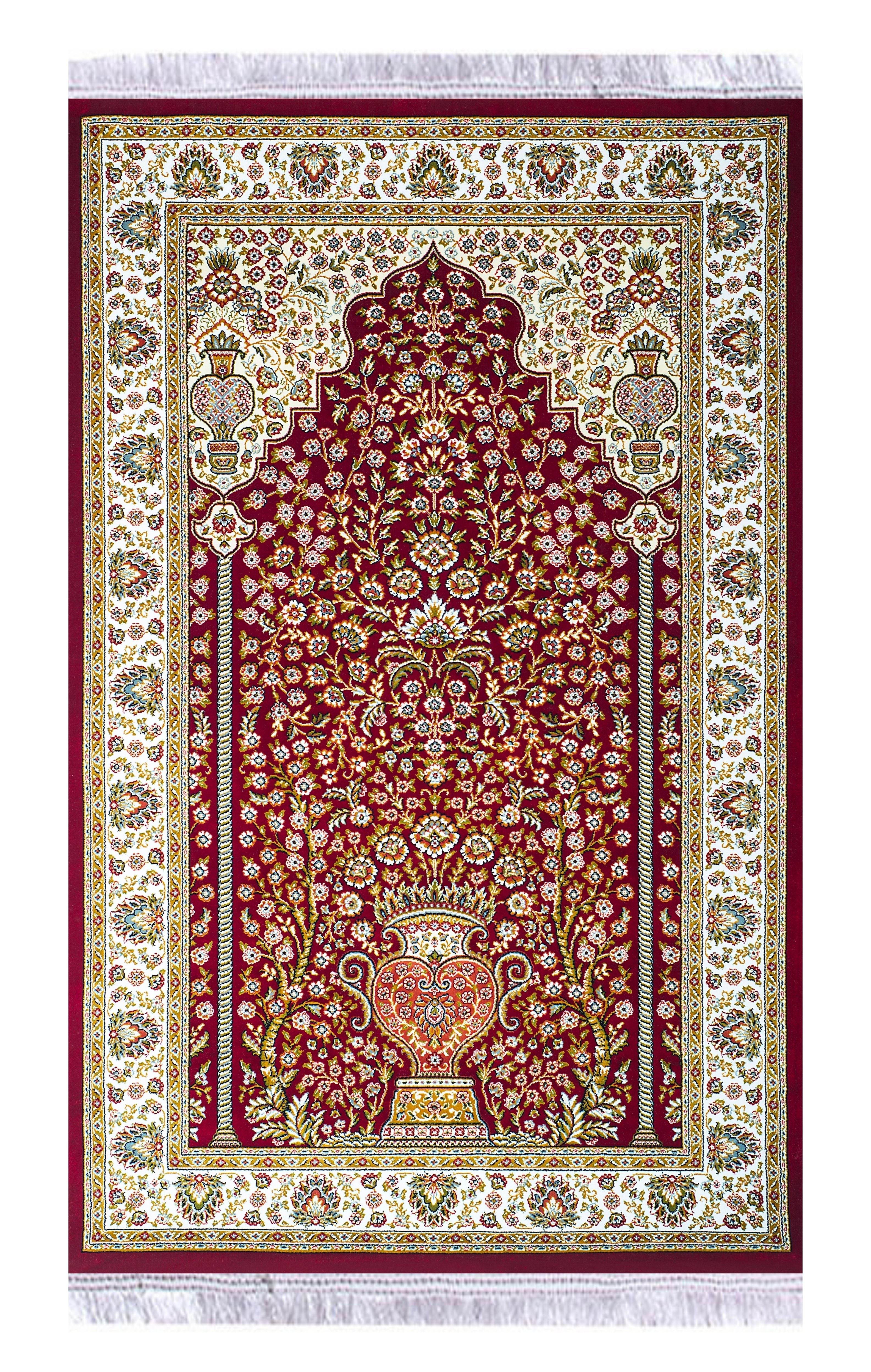 Tebriz Desen Keten Astarlı Kadife Seccade - 70x120cm - Carpetella