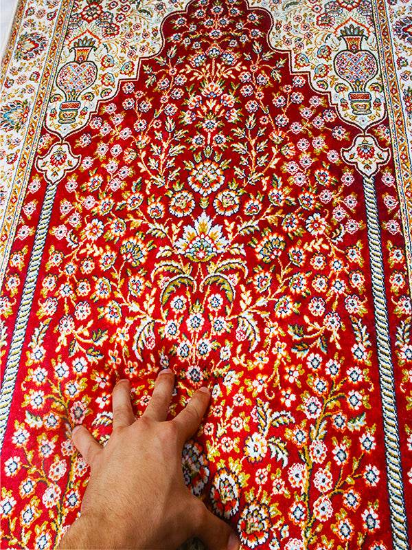 Tebriz Desenli İsme Özel 3 CM Süngerli Ortopedik Seccade - Carpetella