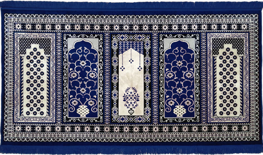 Prayer Rug - Multi-Person Janamaz Sajada for Family or Mosque - Large Gathering & Group Praying Carpet