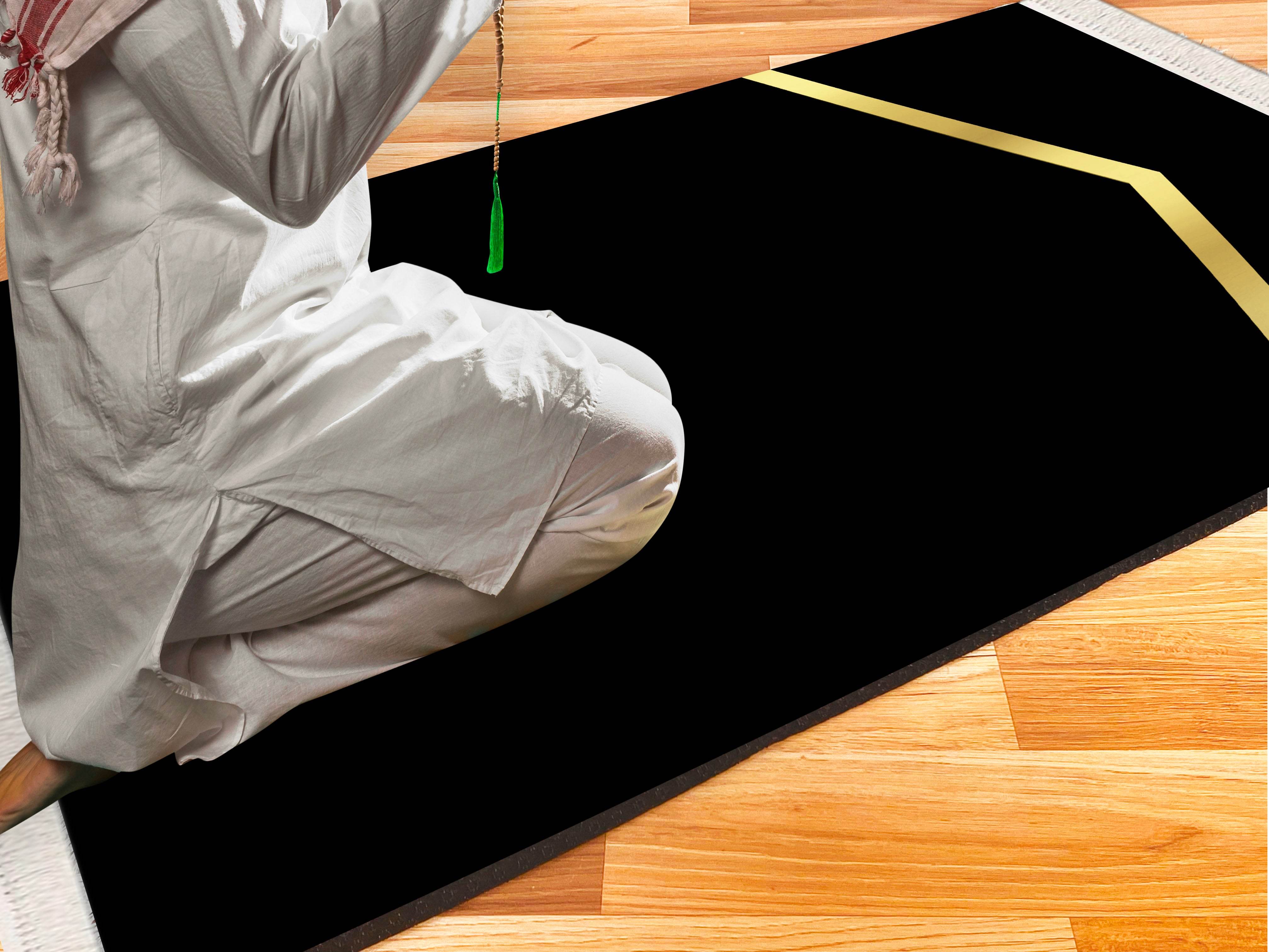 Sade Gold İsme Özel Keten Astarlı Lüks Seccade - Carpetella