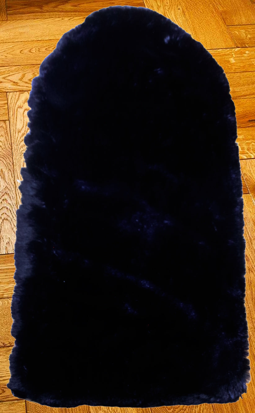 3.5 CM (1.4 INCH) Foam Padded Plush Fur Shaggy Black Prayer Rug Mat Praying Carpet Islamic Luxury Sejadah Janamaz (Kopya)