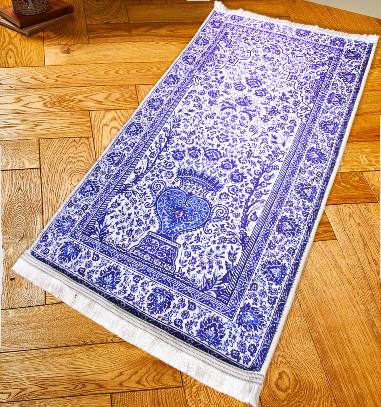 3 CM (1.2 Inch) Foam Thick Padded Prayer Rug Mat With Soft Velvet Anti-Slip Kaaba  Islamic Janamaz Muslim Sejadah