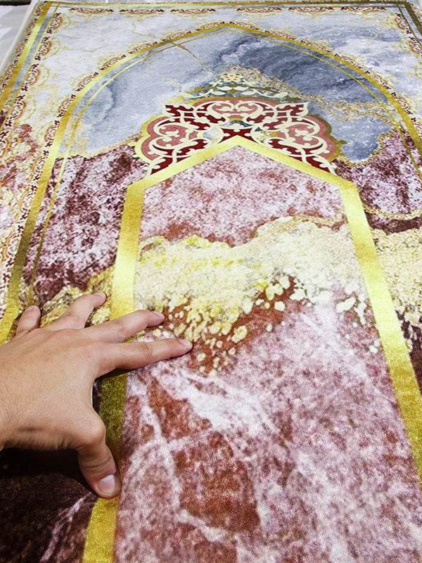 İsme Özel 3 CM Süngerli Ortopedik Seccade – Kaymaz Kadife 70x120cm - Carpetella