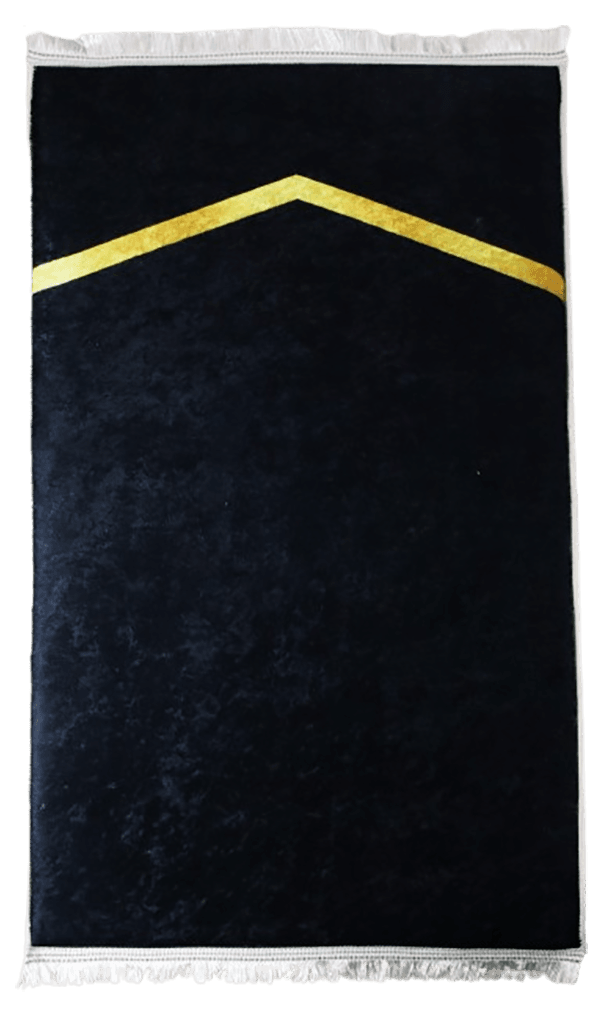 Siyah Sade İsme Özel 3 CM Süngerli Ortopedik Seccade - Carpetella