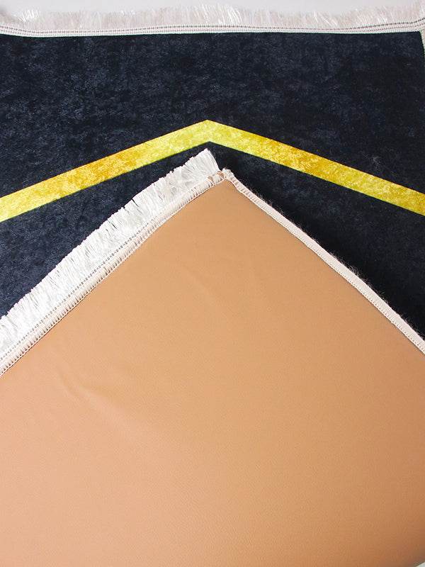 Siyah Sade İsme Özel 3 CM Süngerli Ortopedik Seccade - Carpetella