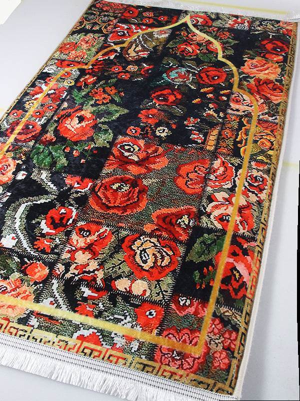 Çiçekli İsme Özel 3 CM Süngerli Ortopedik Seccade - Carpetella