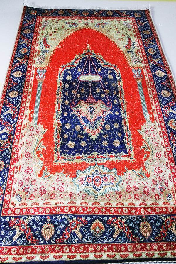 3 CM Süngerli İsme Özel İsimli Seccade – Kırmızı Kadife - Carpetella