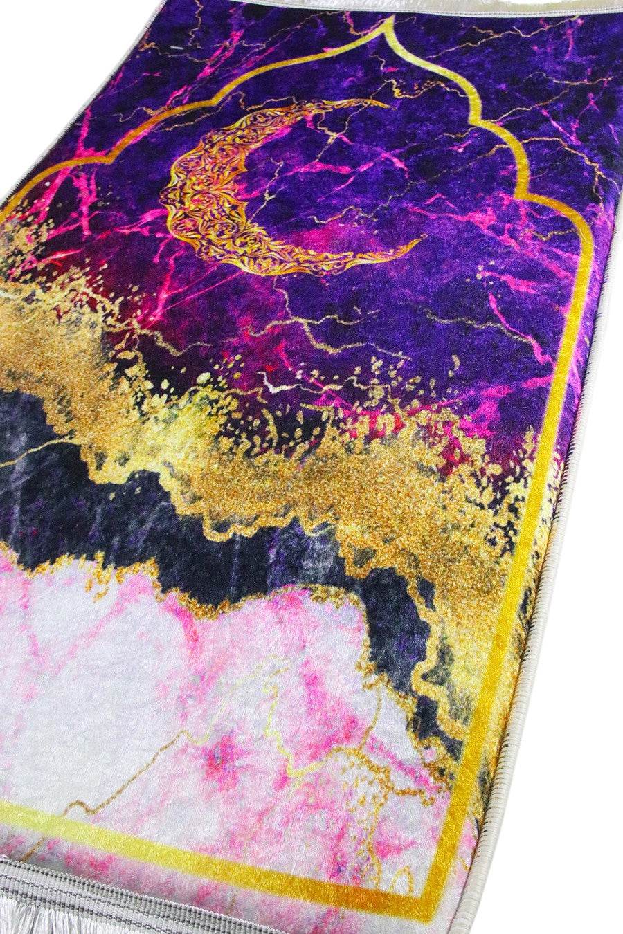 Mor Gold İsme Özel 3 CM Süngerli Ortopedik Seccade - Carpetella