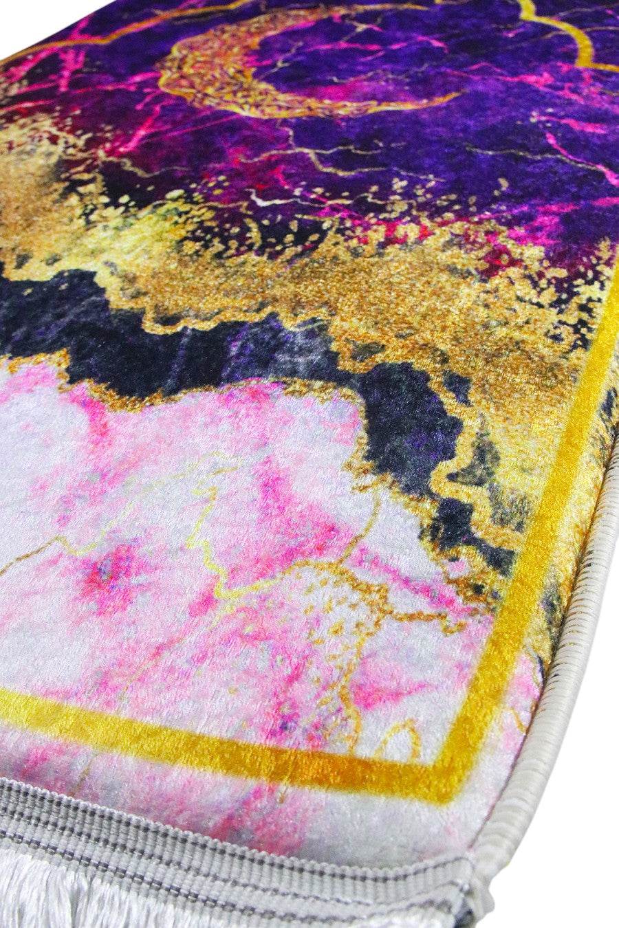 Mor Gold İsme Özel 3 CM Süngerli Ortopedik Seccade - Carpetella