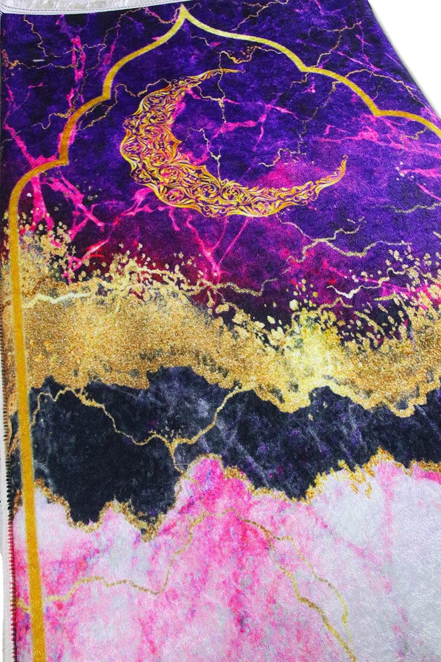 Mor Gold İsme Özel 3 CM Süngerli Ortopedik Seccade - Carpetella