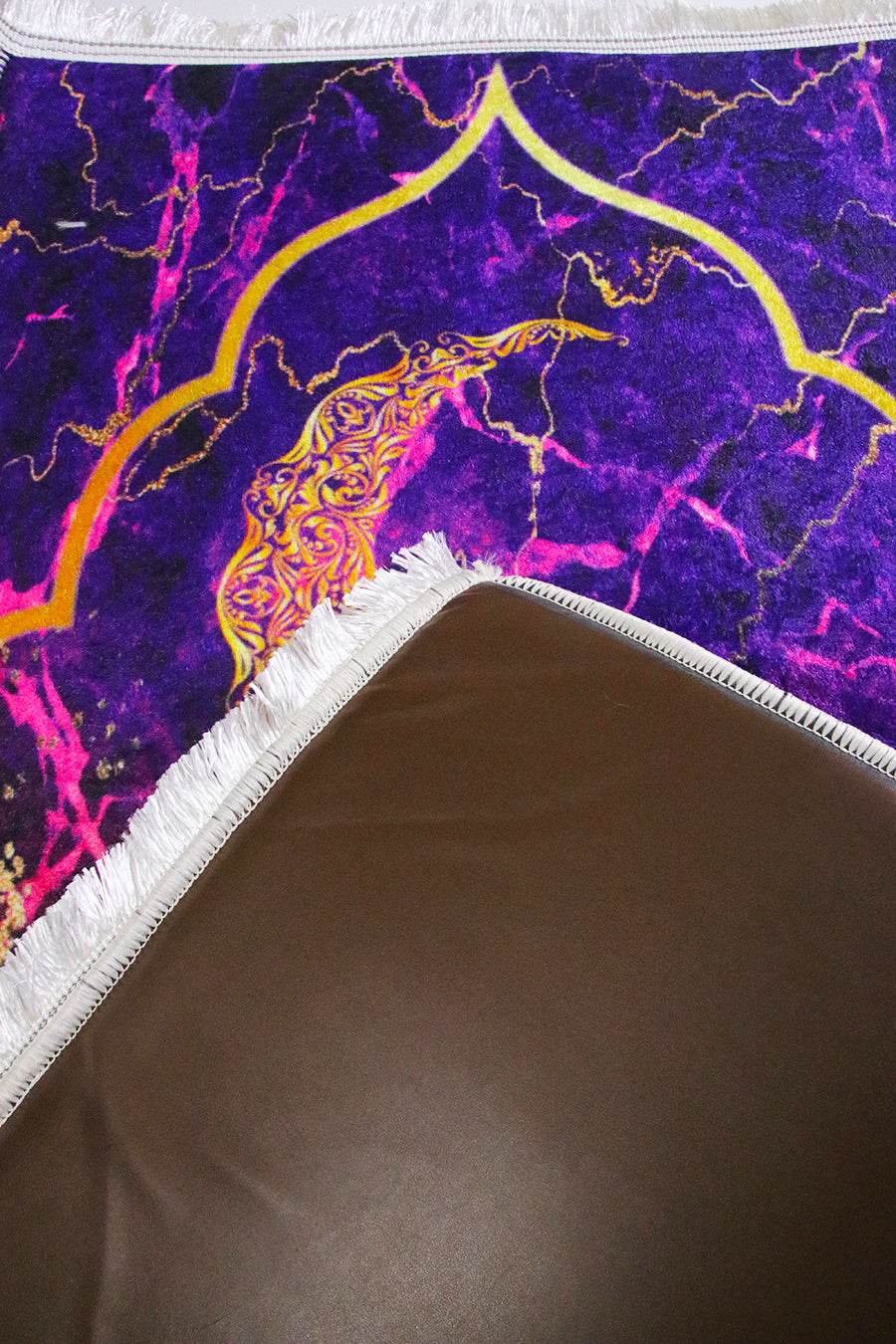 Mor Gold İsme Özel 3 CM Süngerli Ortopedik Seccade - Carpetella