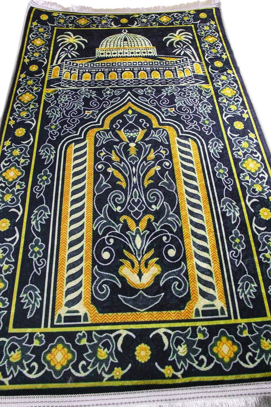 Hurma Ağacı Kadife Ortopedik Seccade - İsme Özel 3 CM Süngerli - Carpetella