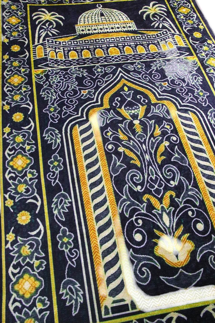 Hurma Ağacı Kadife Ortopedik Seccade - İsme Özel 3 CM Süngerli - Carpetella