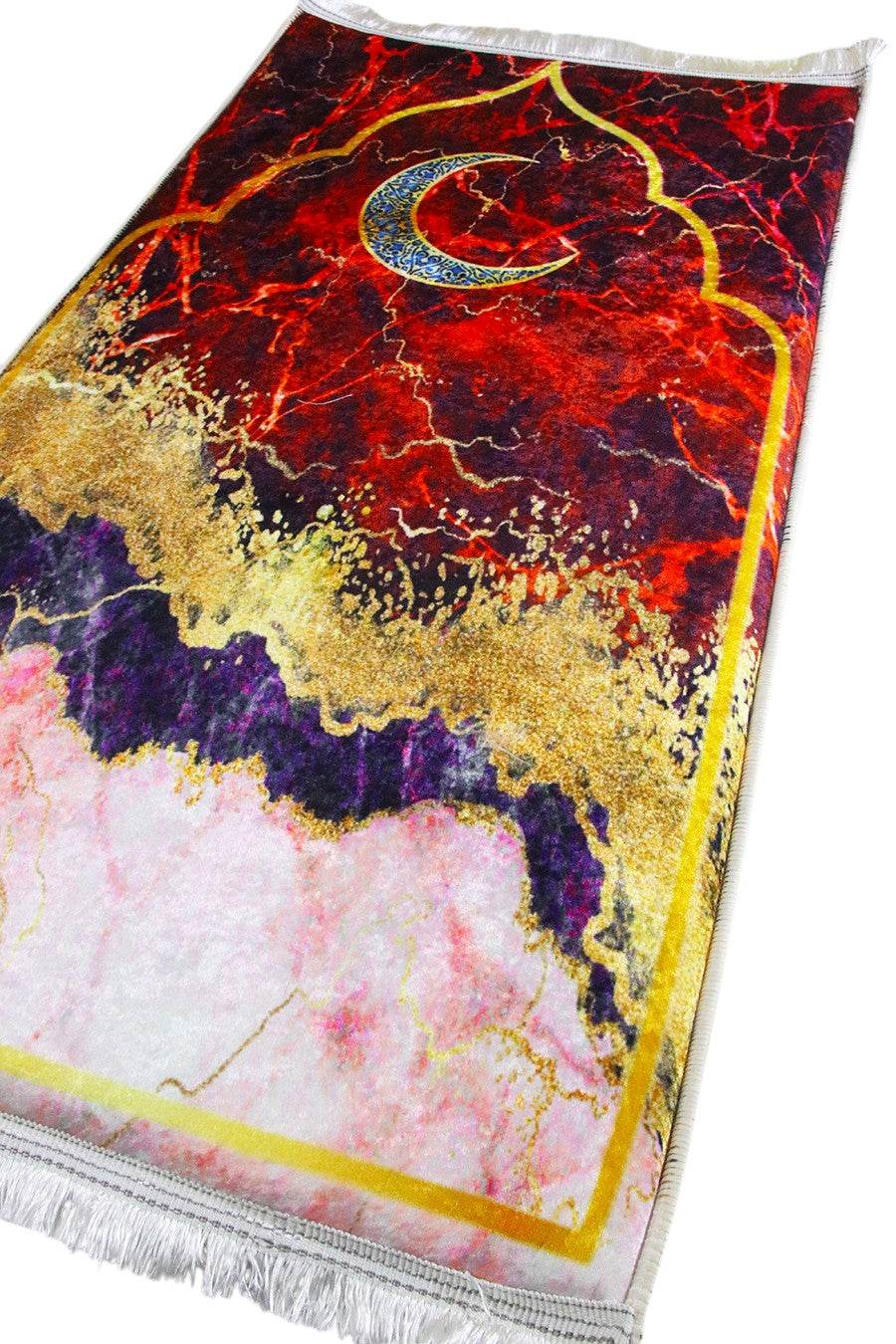 Kırmızı Hilal İsme Özel 3 CM Süngerli Ortopedik Seccade - Carpetella