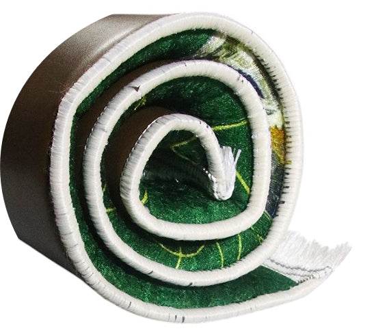 3 CM Süngerli İsme Özel İsimli Seccade – Yeşil Kadife - Carpetella