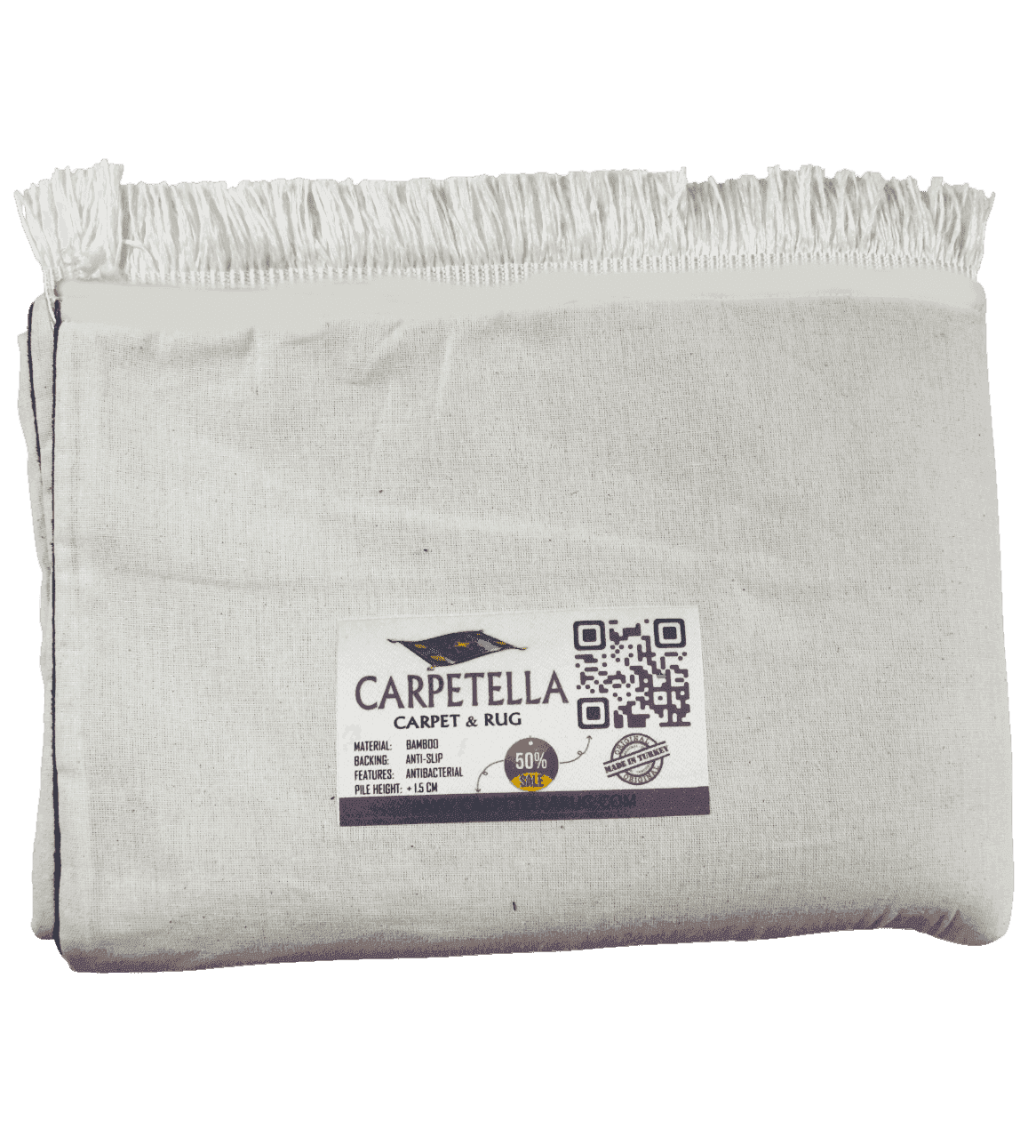 İsme Özel Pembe Keten Astarlı Lüks Seccade - Carpetella